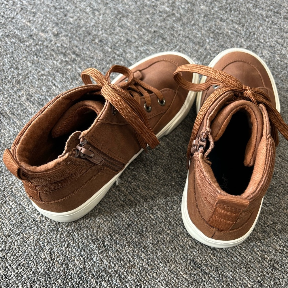 Boys Cat & Jack brown faux leather High-Top Sneakers - Picture 4 of 6